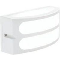 Applique Esterno Moderna Squba Alluminio E Materie Plastiche Bianco 1 Luce E27