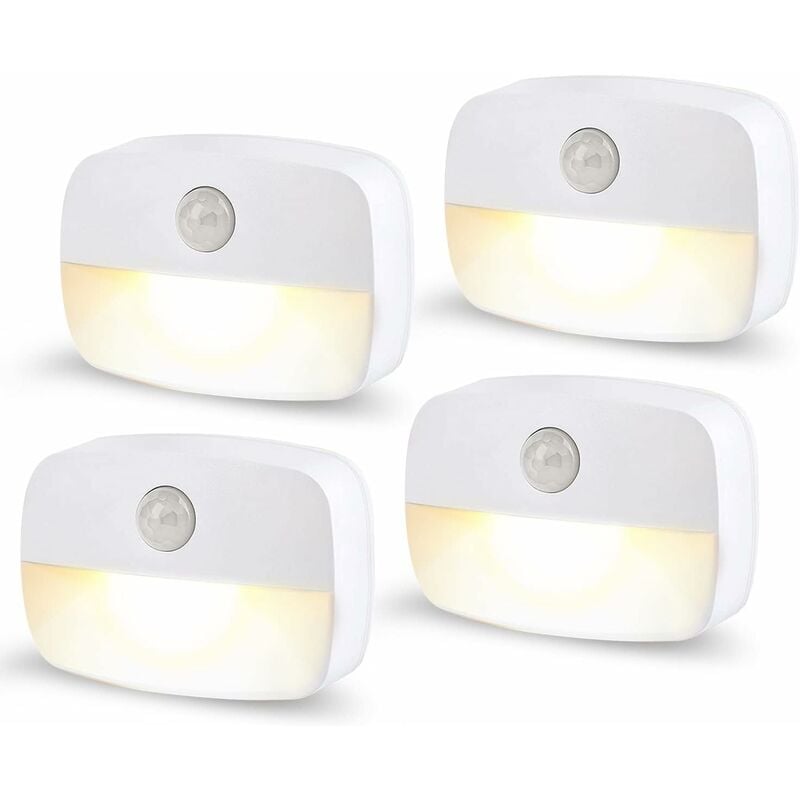 2 Pack LED-Nachtlicht, magnetische Innenbewegungsmelderlampe mit  kostenlosen Klebepads, USB wiederaufladbar