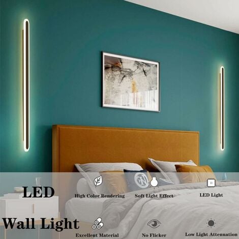 LED-Innenwandleuchte, 60 cm, dreifarbig, RGB-Wandleuchte, modernes  Downlight, 24 W, Wandleuchte für Schlafzimmer, Wohnzimmer, Treppe