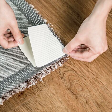 Teppichklammern, 8 rutschfeste, waschbare Teppichklammern, neue Anti-Bullling-Materialien,  halten Ihren Teppich an Ort und Stelle und sorgen dafür, dass die Ecken  flach sind und sich leicht ablösen la