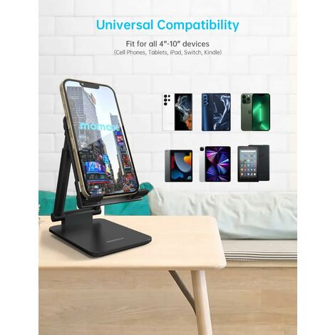 2 Pcs Cell Phone Stand, Adjustable Angle Height Phone Stand for Desk, Fully  Foldable/Portable Phone Holder, Compatible for iPhone 14/13/12/Smartphones