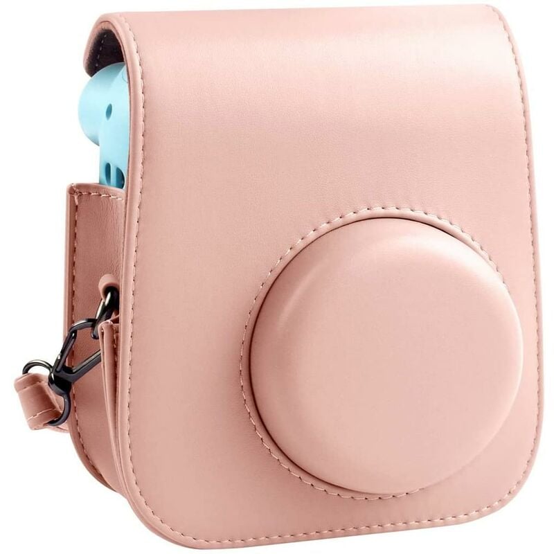 Funda protectora y funda portátil compatible con cámara instantánea Fujifilm Instax Mini 11 con bolsa de accesorios (rosa)