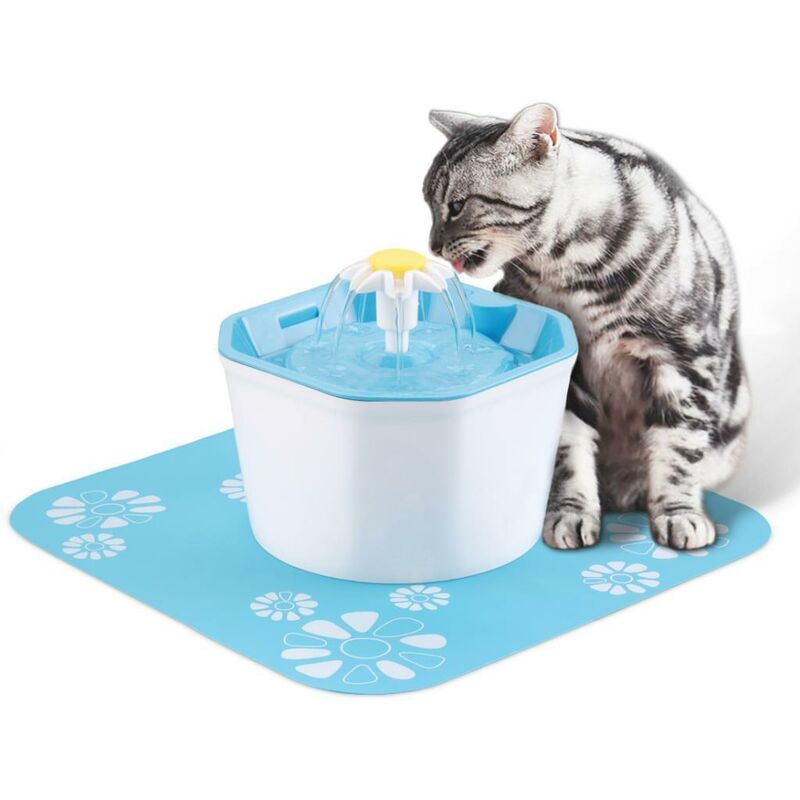 Fuente De Agua Para Gatos Perros 1.6 Litros Filtro Adaptador