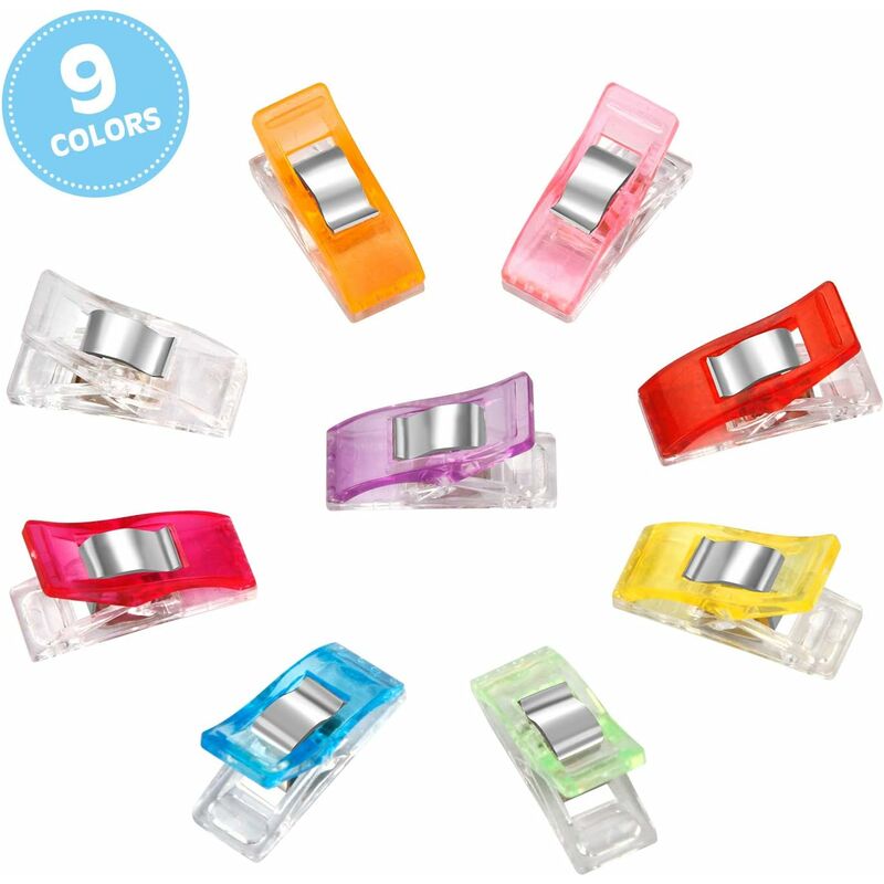 25 Sujetadores Clips Colores Para Tela Coser Pinzas Costura