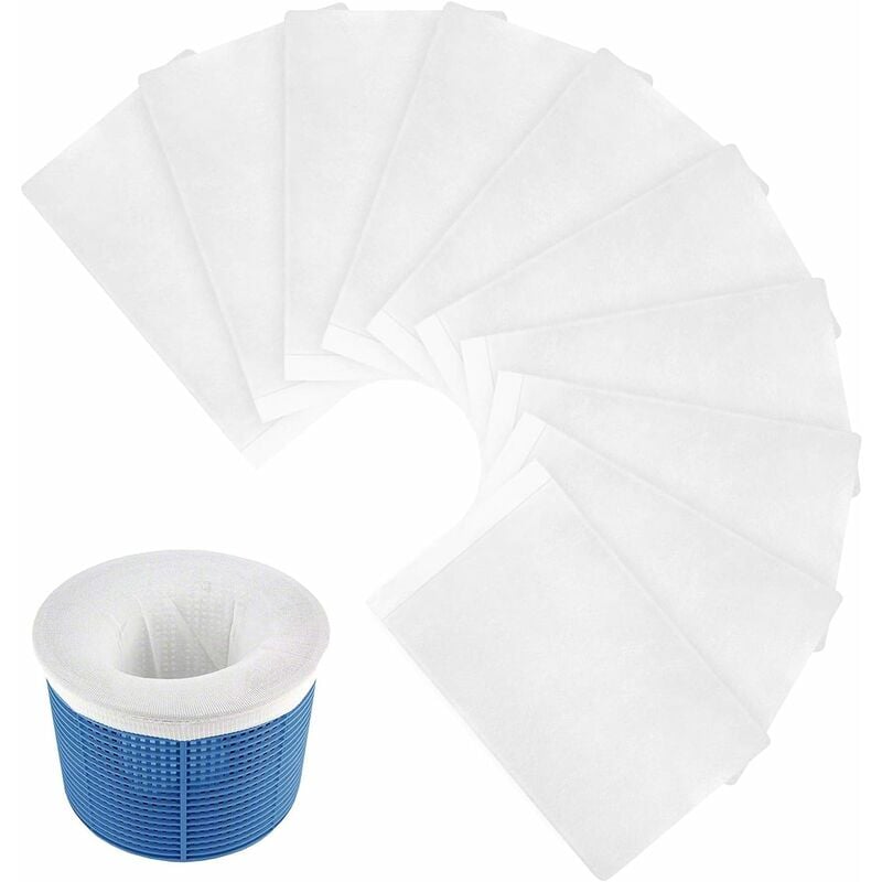 Skimmer Sock, Desechable Pool & Spa Skimmer Filter Net Skim Limpieza de piscinas Eliminar pelo de perro, partículas pequeñas (10 piezas)