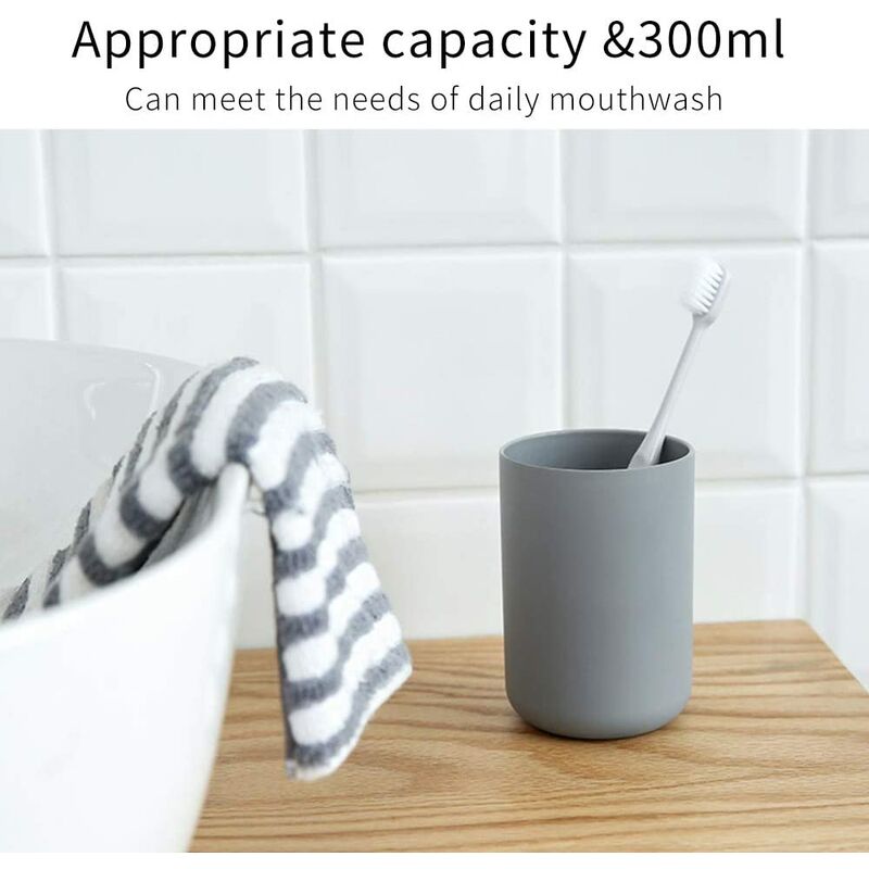 Vaso de plástico irrompible para cepillo de dientes de baño, 3 piezas,  soporte para cepillos de dientes reutilizable, vasos de cepillado de  dientes