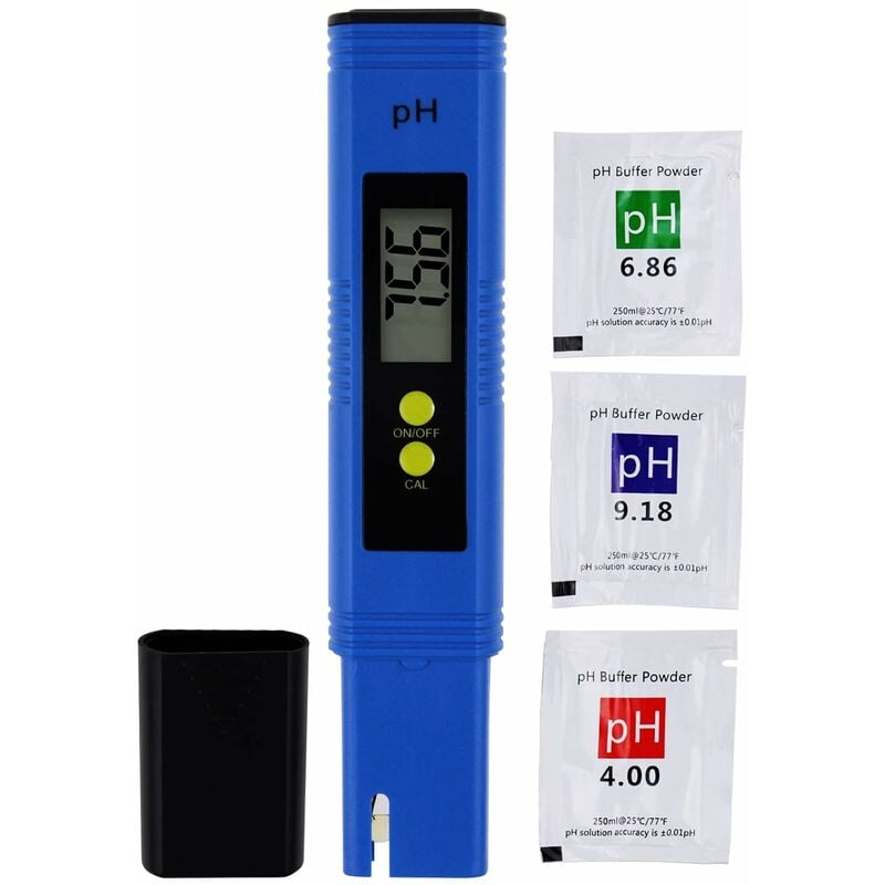  Medidor digital de pH, medidor de pH 0.01 PH Probador de  calidad de agua de alta precisión con rango de medición de pH 0-14 para  beber en el hogar, piscina y