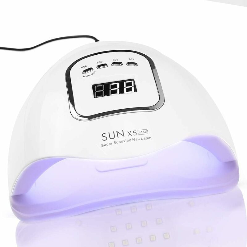 Lámpara de uñas LED UV, secador de uñas de secado rápido profesional de 150 W para manicura y pedicura, lámpara de uñas de gel con sensor automático portátil para el hogar y el salón GDRHVFD