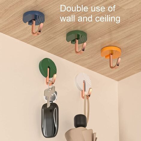 COZEVDNT Ganchos de pared autoadhesivos de 8 piezas, gancho adhesivo de  acero inoxidable para pared de