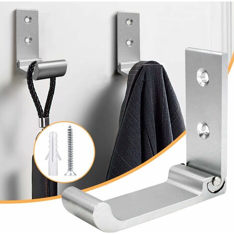 Gancho de pared plegable, ganchos para abrigos plegables, gancho para  puerta de acero inoxidable, contiene 4