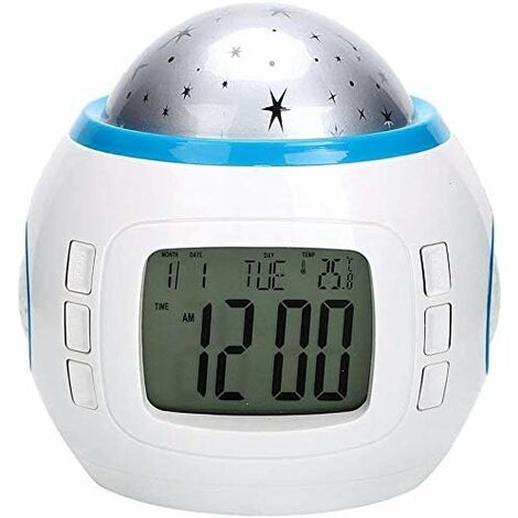 Reloj despertador digital Reloj despertador matutino, reloj digital con pilas  Reloj despertador silencioso para niños adultos Pantalla LED grande  Calendario de temperatura, reloj despertador de viaje