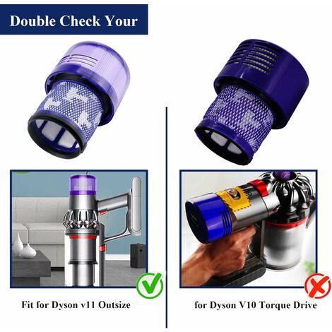 No hagas cuero negativo GDRHVFD Paquete de 4 filtros de repuesto para aspiradora V11 compatibles  con aspiradoras inalámbricas Dyson V11,