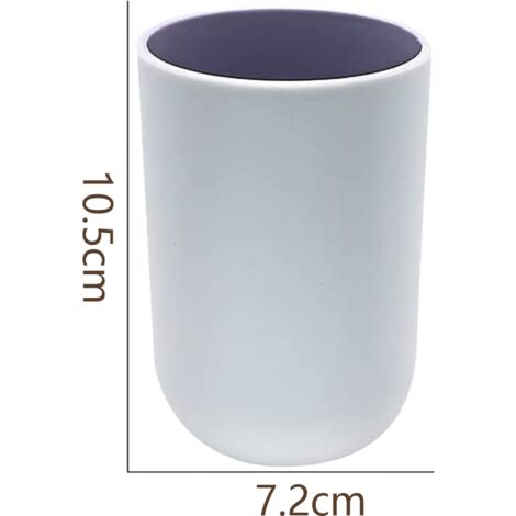 Cepillo de dientes, vaso de baño, vaso de cepillo de dientes para niños,  con portavasos, no requiere perforación, para baño, inodoro (azul)