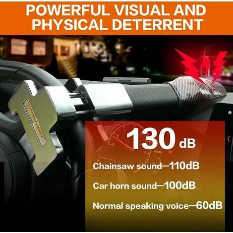 Auto-Diebstahlsicherung, Diebstahlsicherung mit 130 dB superlauter Sirene,  universell passend für Autos, LKWs, Lieferwagen und SUVs.