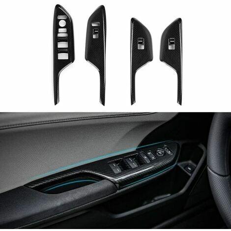 10th Gen Civic Fenster Control Panel Tür Armlehne Abdeckung ABS Carbon Faser  Schalter Trim Für Honda