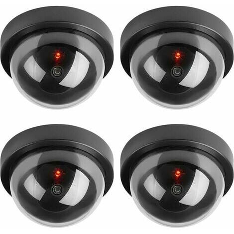 Dummy-Kameras, Dummy-Sicherheits-CCTV-Dome-Kamera mit LED-Blinklicht für  gewerbliche Geschäfte, Innen- und Außenbereich (