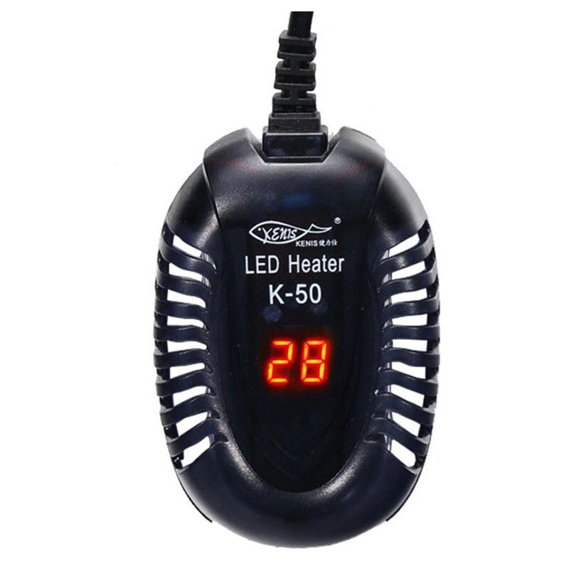 Calentador de acuario Calentador sumergible para peceras (50W) Pantalla LED de temperatura