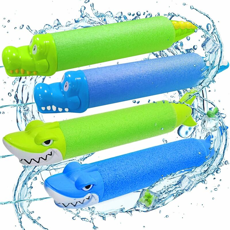 4 piezas de pistola de agua de espuma, pistola de agua de juguete, pistola de agua de bomba, pistola de agua para niños