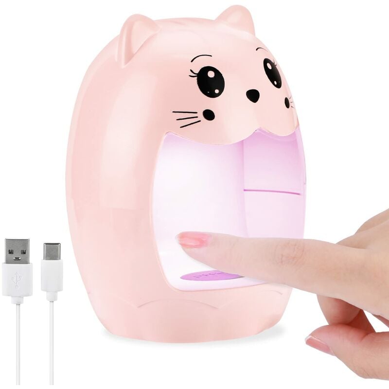 Lámpara de uñas de 6WMini secador de esmalte de uñas Secador de uñas portátil para esmalte de gel USB LED Lámparas UV para uñas de gel 60s Secado rápido Luz de uñas Lámpara de curado de uñas para niña