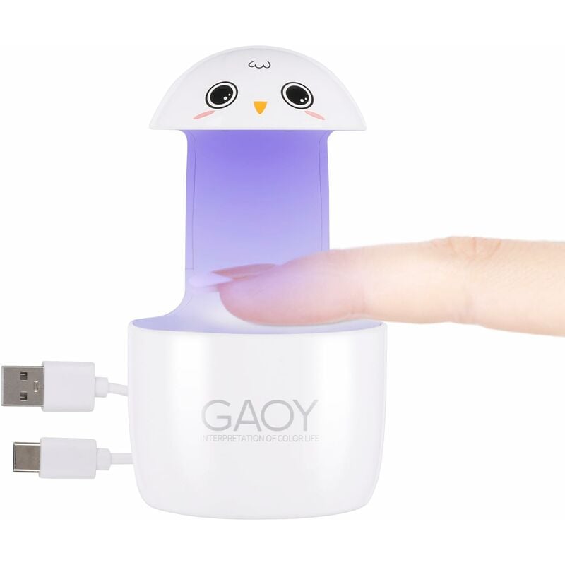 Mini lámpara de uñas UV de 5 W, esmalte de uñas de gel, lámpara de gel UV LED USB, lámpara de secado rápido de 90 segundos para niñas y mujeres, utilizada en el hogar y salón de uñas