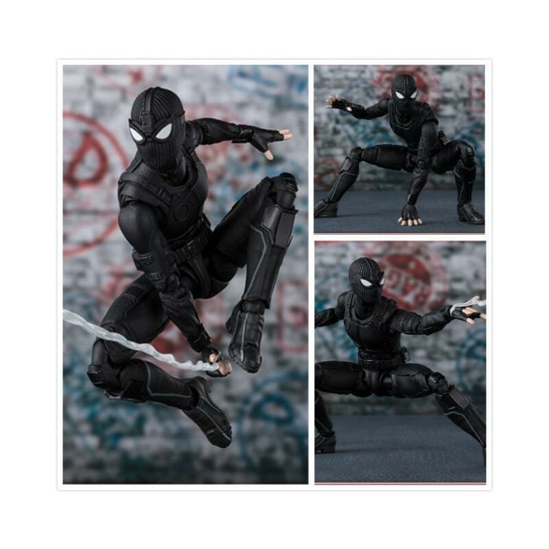 15cm Marvel Spider-Man Stealth Suit BJD Spiderman superhéroe figuras en miniatura de juguete para niños