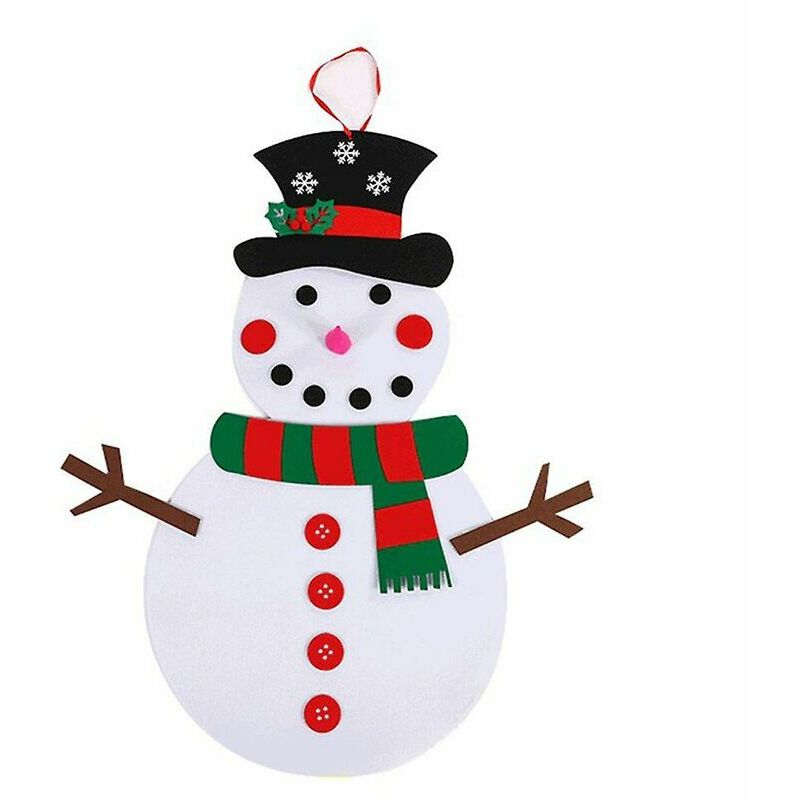 Creativo fieltro Navidad muñeco de nieve árbol de Navidad colgante fiesta familia decoración Diy regalo perfecto para niños, kueaily