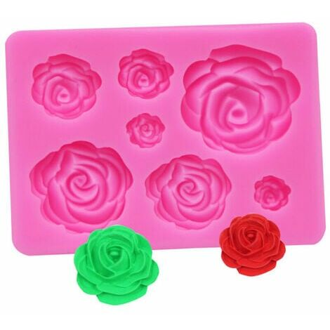 Molde Silicona Torta Flor Rosa Colores Surtidos