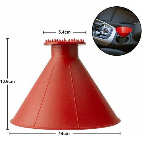  Rascador de hielo mágico para coche, herramienta mágica para  remover la nieve, embudo mágico, herramienta de eliminación de nieve en  forma de cono, herramienta de limpieza de ventanas, embudo redondo para