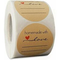 Etiquetas Para Recuerdos Simple y Rústico hecho a mano con Kraft Tag amor