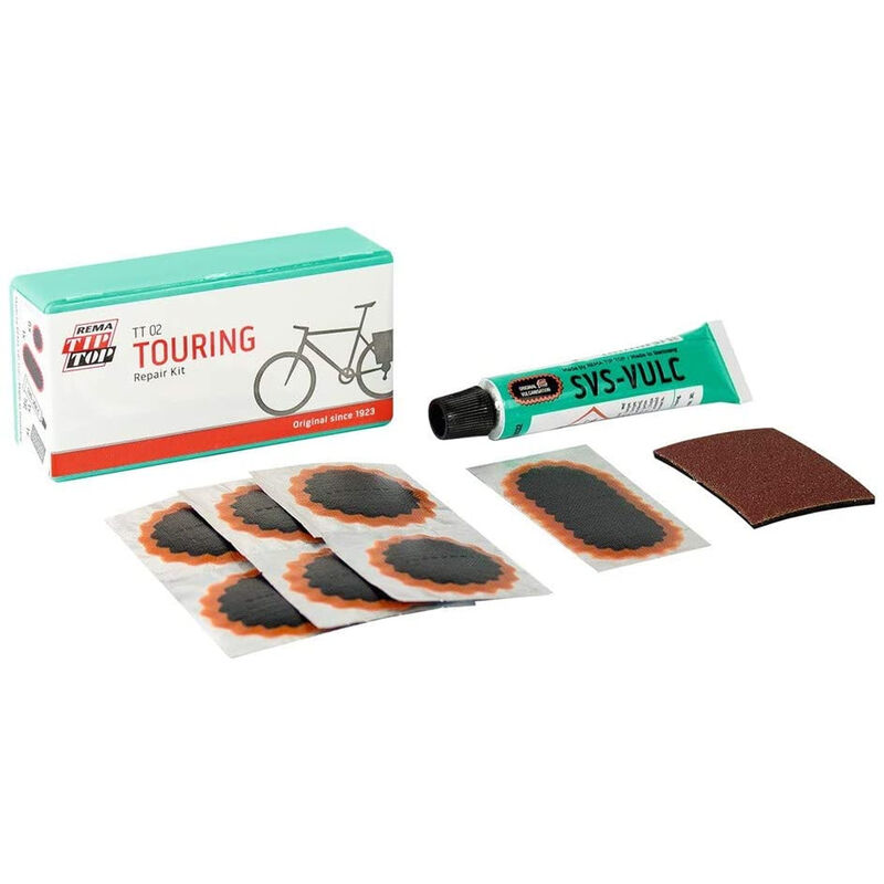 Fahrradreparaturset Repair Kit tt 02 touring de parches bici completo 7 con pegamento