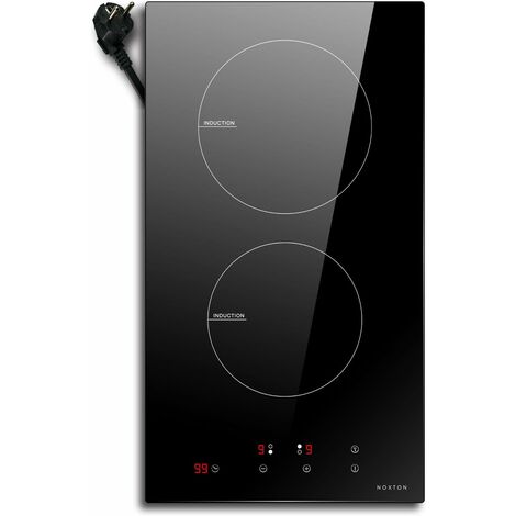Plaque induction 2 feux 30 cm 3500W – Commande tactile – Minuterie 1 à 99 min – Prise VDE – 9 niveaux de température - 220-240V (1/5)