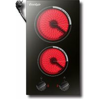 Plaque vitrocéramique 2 feux 29cm 3000W – Contrôle indépendant – Arrêt automatique – 9 niveaux de puissance – Compatible tous types de casseroles