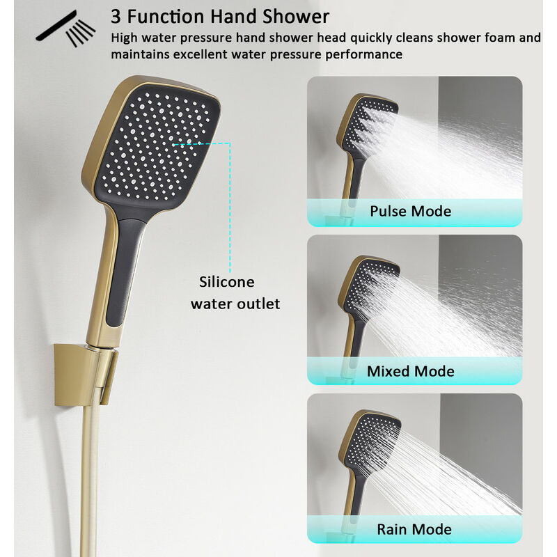 Pommeau de douche LED, pommeau de douche rond LED à changement de couleur | Leroy Merlin