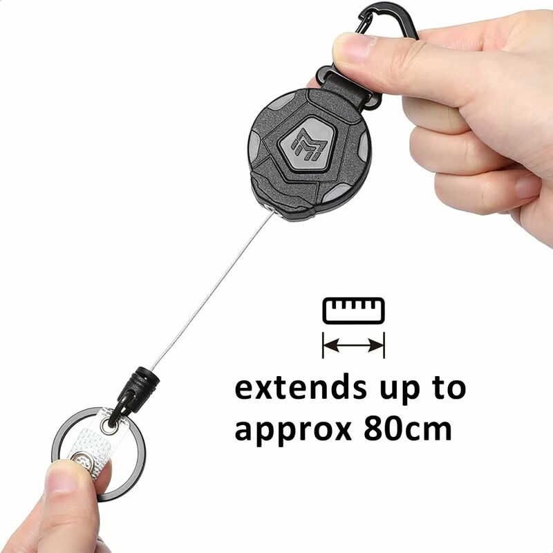 Heavy-duty retractable keychain carabiner-DENUOTOP
