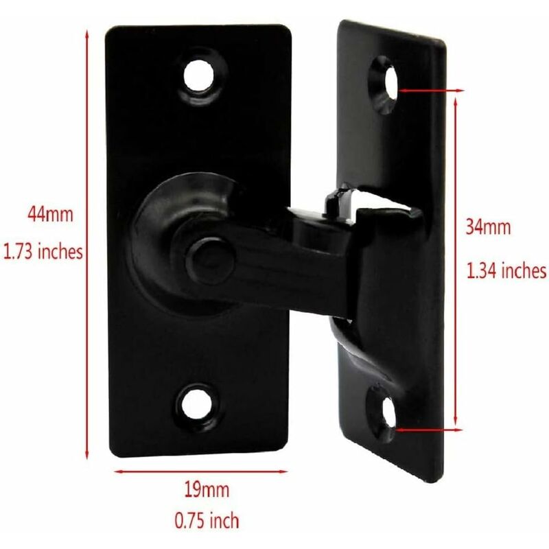 DOITOOL 3 Pcs 90 Screen Door Lock Special Door Lock Door Silencer Bolt  Buckle 90 Degree