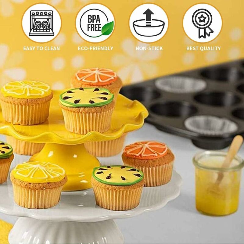 12 Cups Silicone Muffin Pan - Nonstick BPA Free Cupcake Pan 1 Pack Regular Size Silicone Mold, Size: 13 x 10 x 1.5, Red