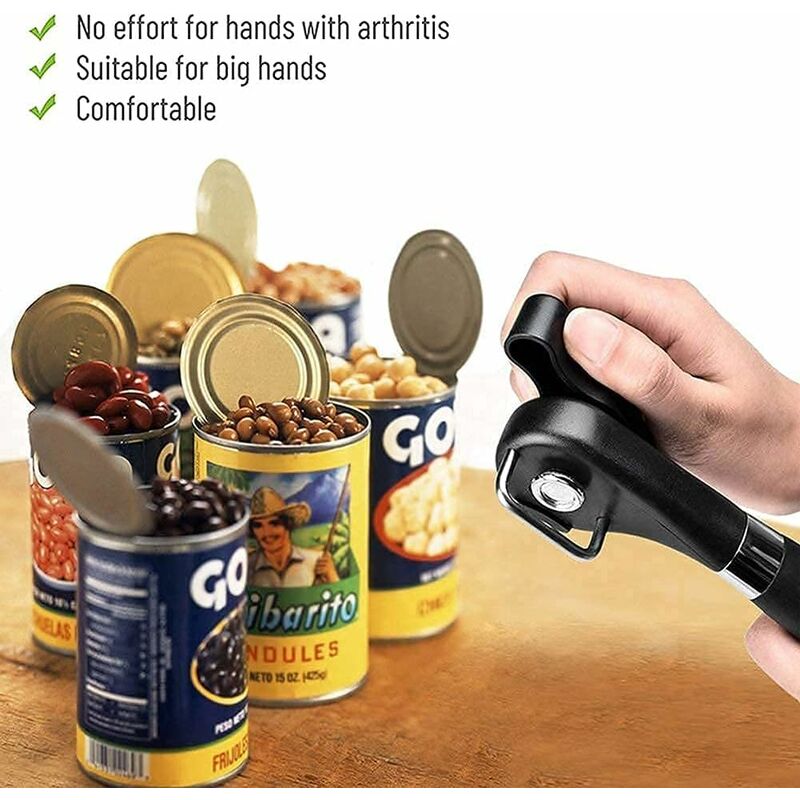 2Pcs Commercial Can Opener Heavy Duty Hand Can Opener Manual Handheld Can  Opener With Easy Crank