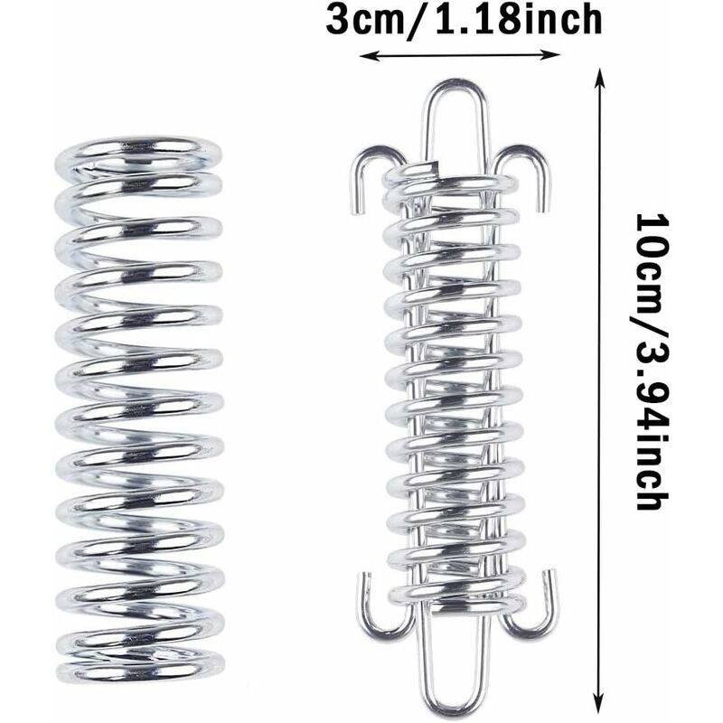 Tension Spring Springs, 5 Pieces Camping Tent Spring Buckle Set Rustproof  Tension Spring Awning High Strength Rope Tensioner for Outdoor Camping Tent  Tarpaulin Awnings Camping Accessories-DENUOTOP