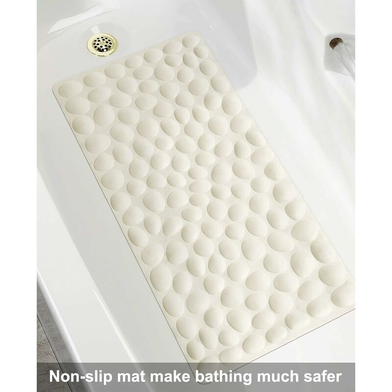 1pc Non-slip Bathtub Mat, Soft Rubber Bathroom Bath Mat With Strong Suction  Cups