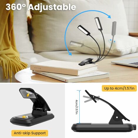 Neck Reading Lamp, Rechargeable Reading Lamp in Bed, 3 Color