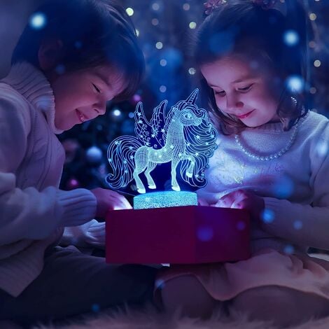 Cadeaux de licorne pour filles Jouets - 3d Illusion Lamp Lumière