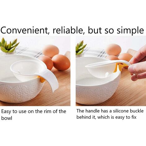 2Pcs Gadget Egg Yolk White Separator Holder Sieve Funny Divider Kitchen  Tools