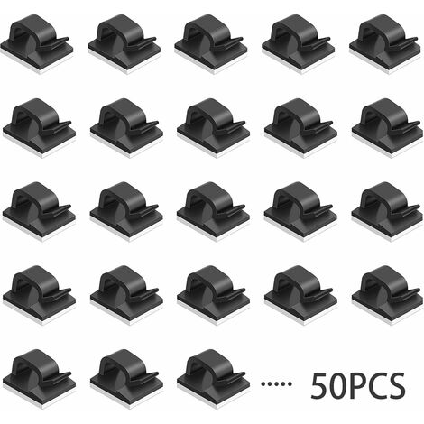 Great Choice Products Cable Clips 50Pcs, Adhesive Cord Organizer Cable Hooks  For Outdoor String Lights, Home