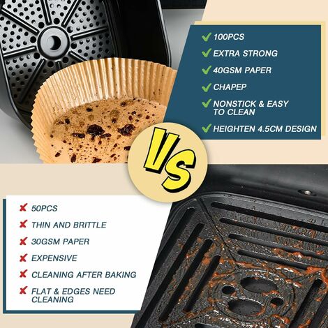 50pcs Non-Stick Air Fryer Liners - Square Paper Liners For Baking,  Roasting, And Microwave Cooking - Easy Cleanup And Healthier Cooking For  Hotel/Comm