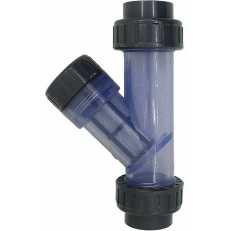 PVC Pipe Filter y Type Mesh Filter Aquarium Irrigation PVC Strainer Tubular  Filter DN15(20mm)-DENUOTOP