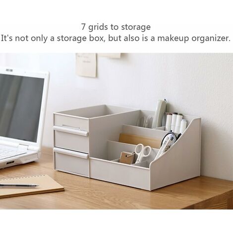 Desktop cosmetic storage box with drawers, drawers for makeup  organizer-DENUOTOP