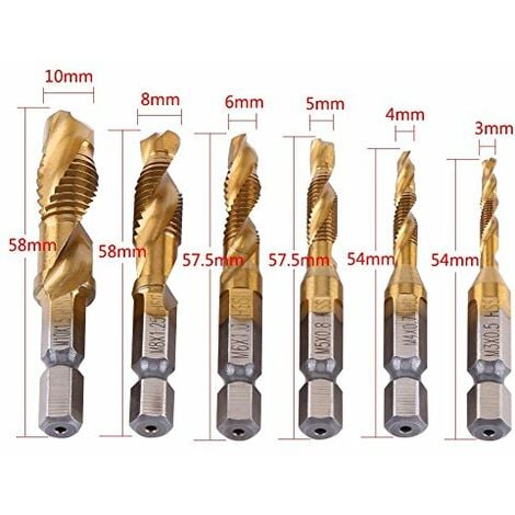 Thread tap deals drill bits set