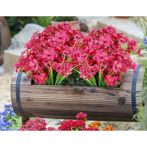 10 Bundles Artificial Flowers Outdoor UV Resistant Faux Flowers No