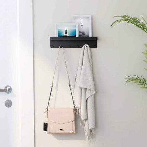 Key Holder for Wall Decorative 15 Mail Organizer Wall Mount Key Hooks for  Wall with 6 Sturdy Hooks Key Hanger for Wall Mail Holder Wall Wount with  Black Metal Decorative Piece for