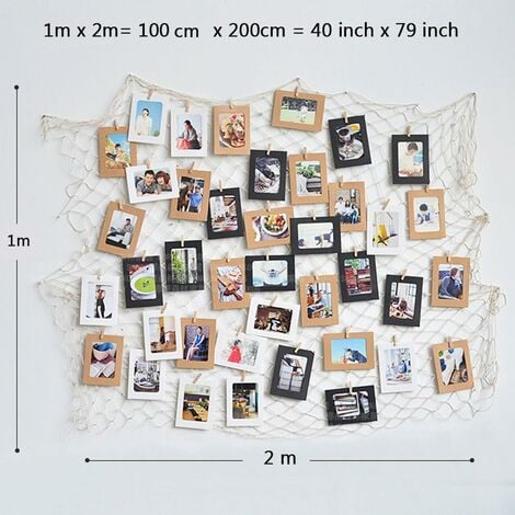 DIY Fishing Net Photo Frame Collage Sets for Wall Decor 40 x 80